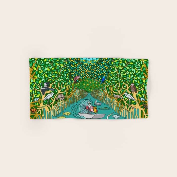 Florida Everglades Mangrove Tour Bath Towel Gallery Image 1