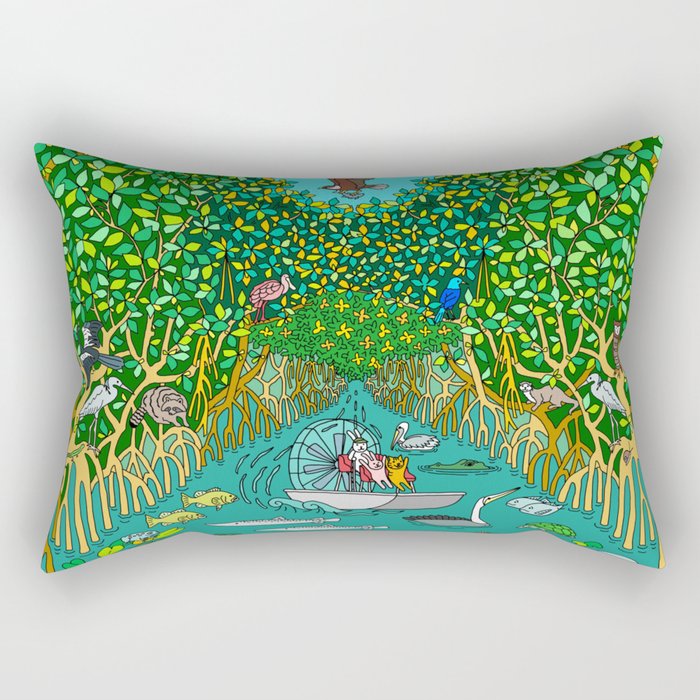 Florida Everglades Mangrove Tour Rectangular Pillow Gallery Image 2