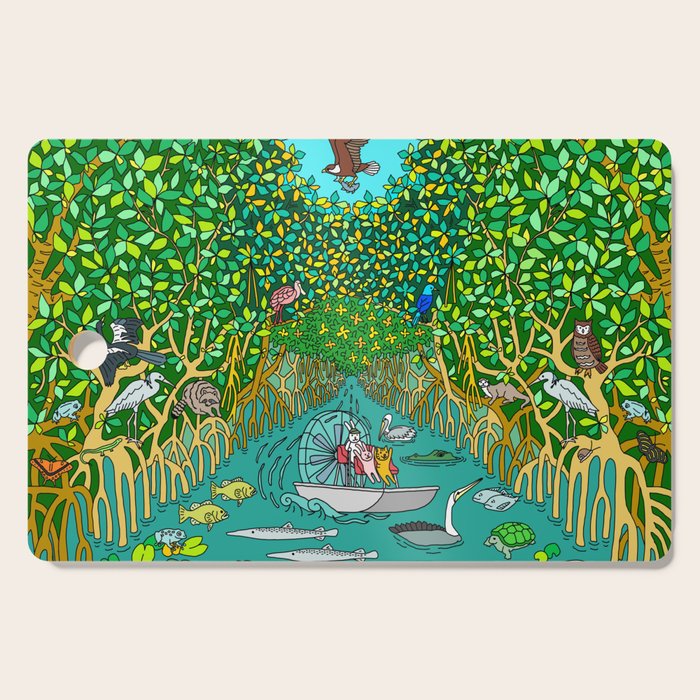 Florida Everglades Mangrove Tour Cutting Board Gallery Image 1
