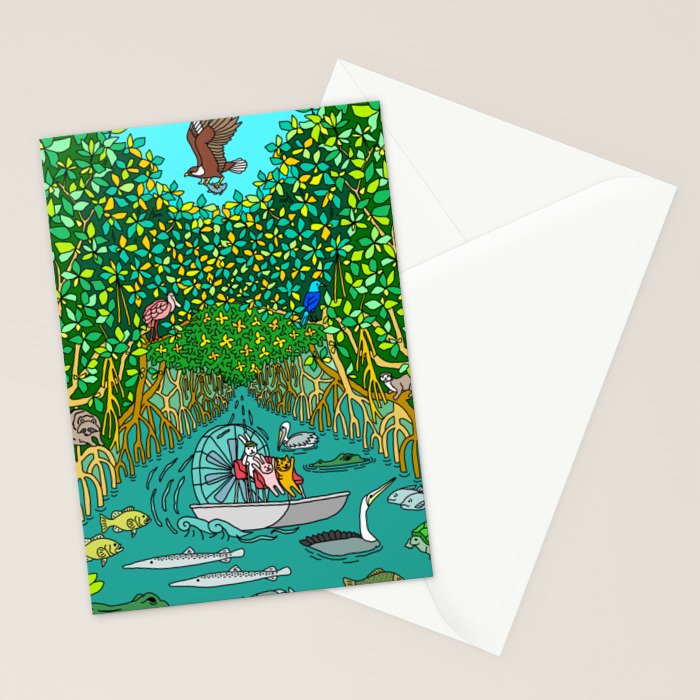 Florida Everglades Mangrove Tour Stationery Card Gallery Image 2