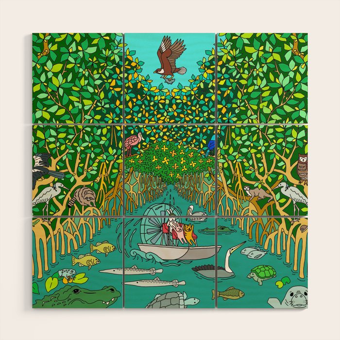 Florida Everglades Mangrove Tour Wood Wall Art Gallery Image 1
