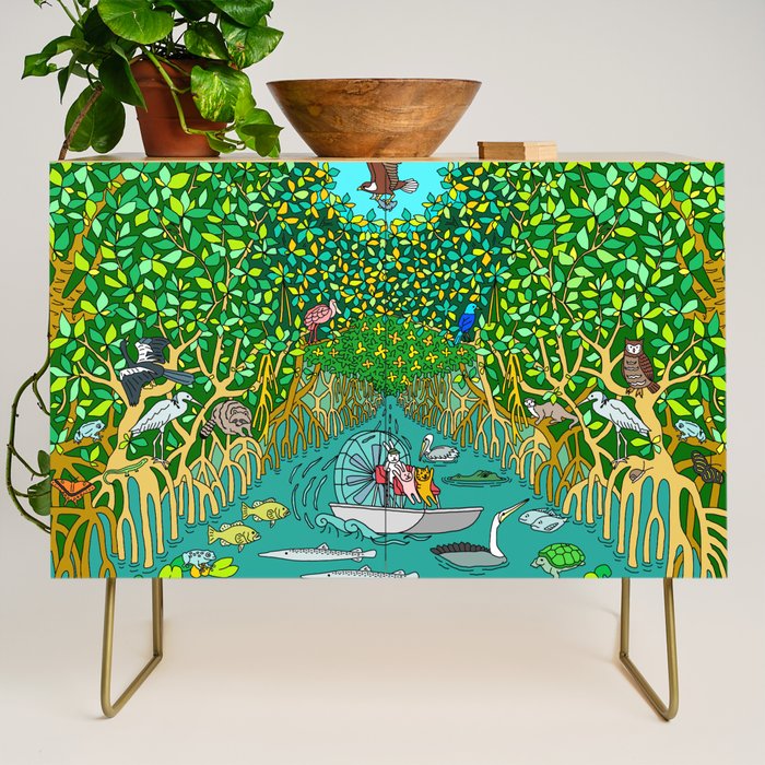 Florida Everglades Mangrove Tour Credenza Gallery Image 1