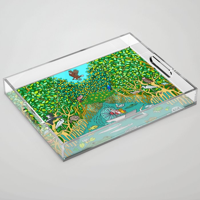 Florida Everglades Mangrove Tour Acrylic Tray Gallery Image 1