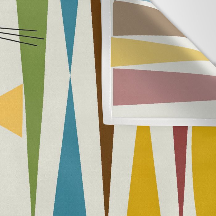 Mid-Century Modern Art Cat 2 Wall Tapestry Gallery Image 3