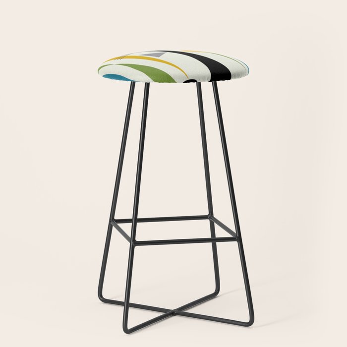 Mid-Century Modern Art Cat 2 Stool Gallery Image 1
