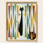 Mid-Century Modern Art Cat 2 Serving Tray Gallery Image 1