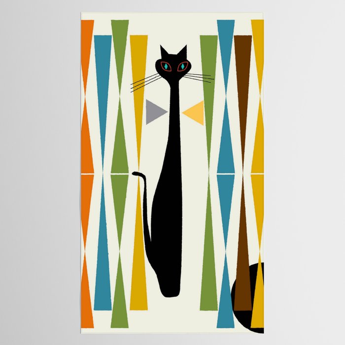 Mid-Century Modern Art Cat 2 Tablecloth Gallery Image 2