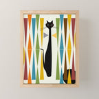 Mid-Century Modern Art Cat 2 Mini Art Print Gallery Image 1