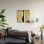 Mid-Century Modern Art Cat 2 Wood Wall Art Gallery Image 2