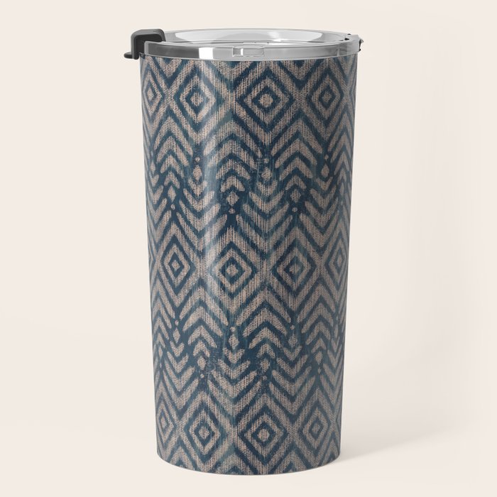 Feather Ikat - midnight desert Travel Mug Gallery Image 3
