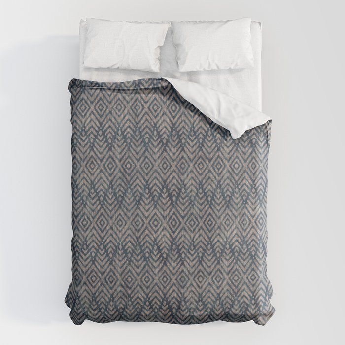 Feather Ikat - midnight desert Duvet Cover Gallery Image 1