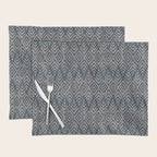 Feather Ikat - midnight desert Placemat Gallery Image 1