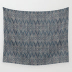 Feather Ikat - midnight desert Wall Tapestry Gallery Image 4