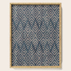Feather Ikat - midnight desert Serving Tray Gallery Image 1