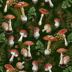 Vintage Dark Night Green Mushroom Forest Coffee Mug Gallery Image 2