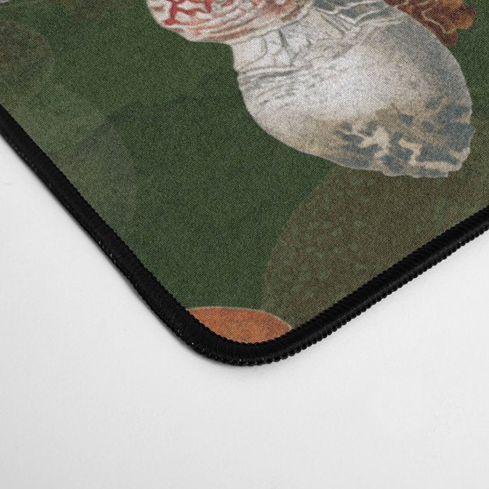 Vintage Dark Night Green Mushroom Forest Desk Mat Gallery Image 4