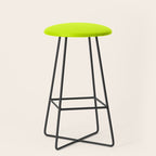 Bright Neon Yellow Green Chartreuse Solid Color Stool Gallery Image 1