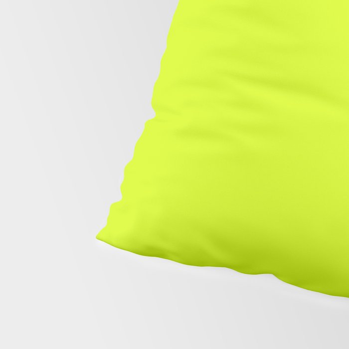 Bright Neon Yellow Green Chartreuse Solid Color Pillow Sham Gallery Image 4
