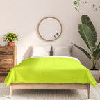 Bright Neon Yellow Green Chartreuse Solid Color Comforter Gallery Image 3