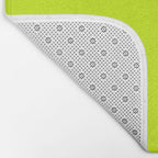 Bright Neon Yellow Green Chartreuse Solid Color Bath Mat Gallery Image 2