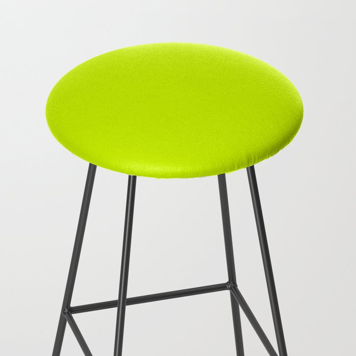 Bright Neon Yellow Green Chartreuse Solid Color Stool Gallery Image 2