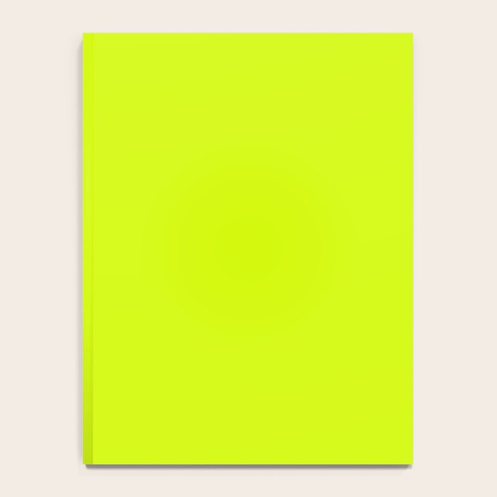 Bright Neon Yellow Green Chartreuse Solid Color Notebook Gallery Image 4