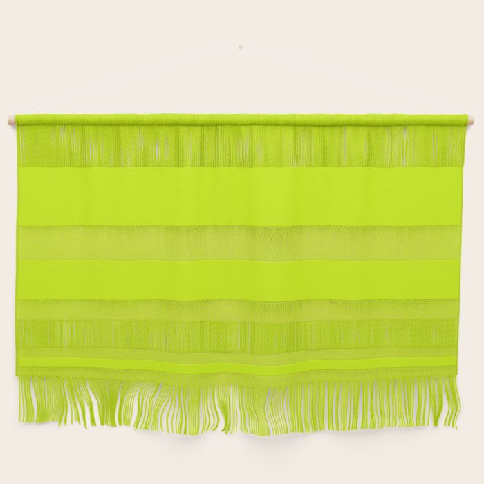 Bright Neon Yellow Green Chartreuse Solid Color Wall Hanging Gallery Image 1