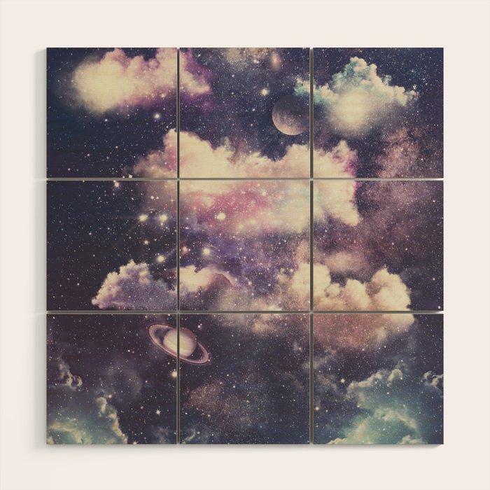 Deep Space Theme Wood Wall Art Gallery Image 1