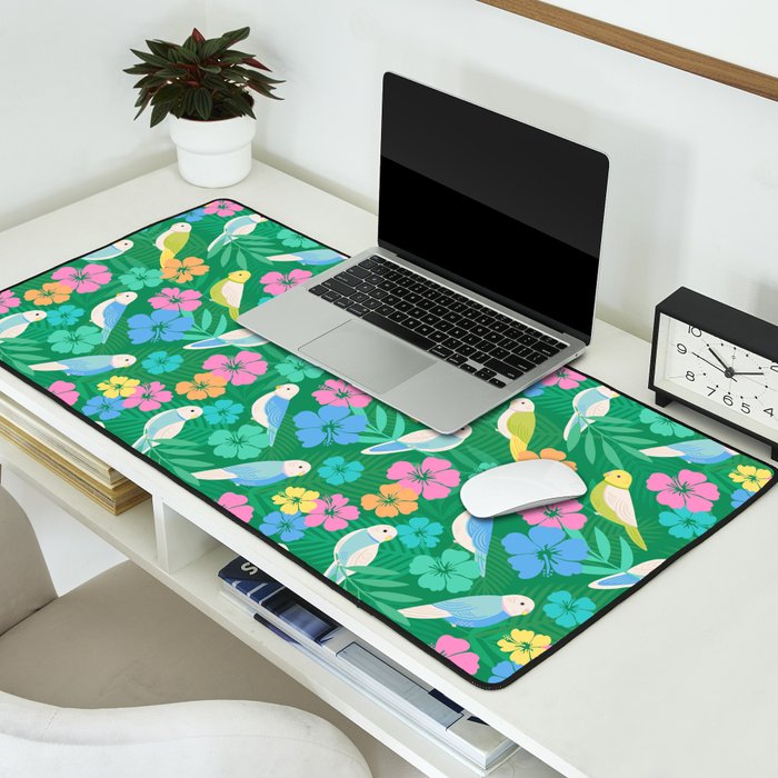 Parakeet Paradise Desk Mat Gallery Image 2