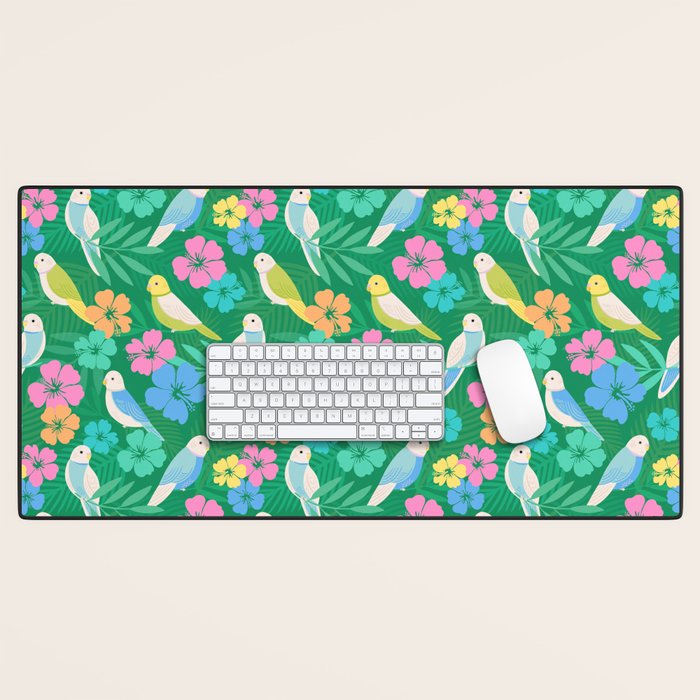 Parakeet Paradise Desk Mat Gallery Image 1