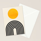 Gold Sun I: Mid-Century Modern Edition Stationery Card Gallery Image 2