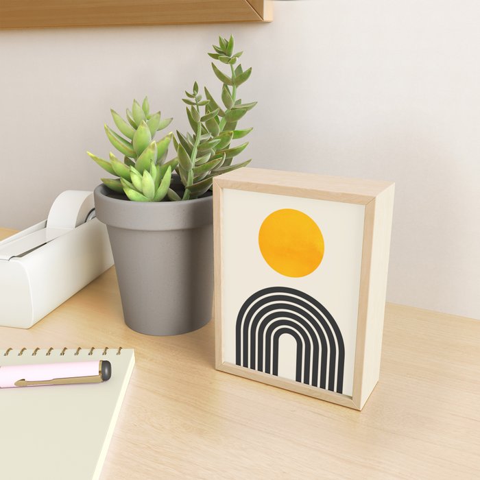 Gold Sun I: Mid-Century Modern Edition Mini Art Print Gallery Image 2