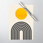 Gold Sun I: Mid-Century Modern Edition Wrapping Paper Gallery Image 1