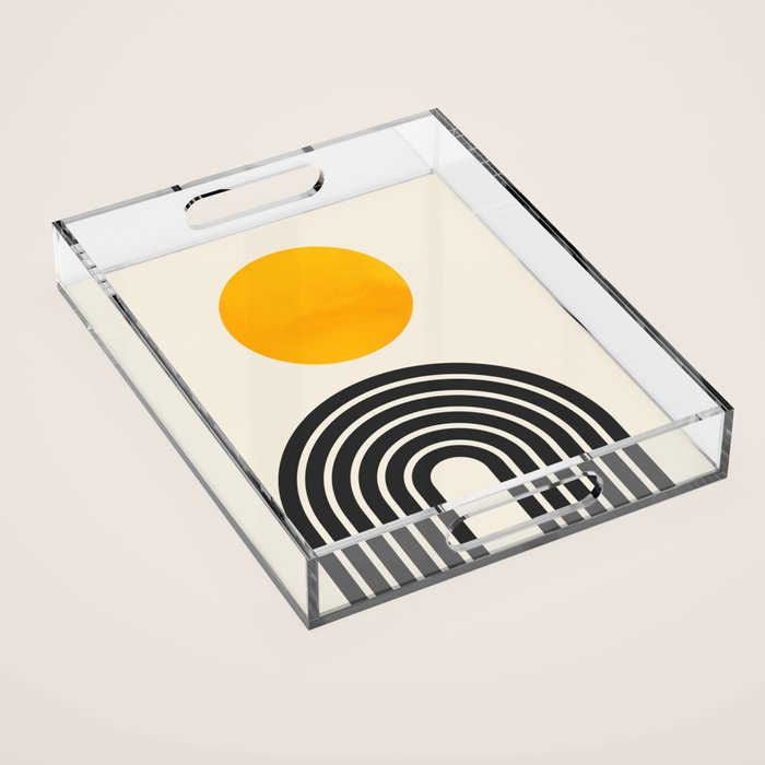 Gold Sun I: Mid-Century Modern Edition Acrylic Tray Gallery Image 1