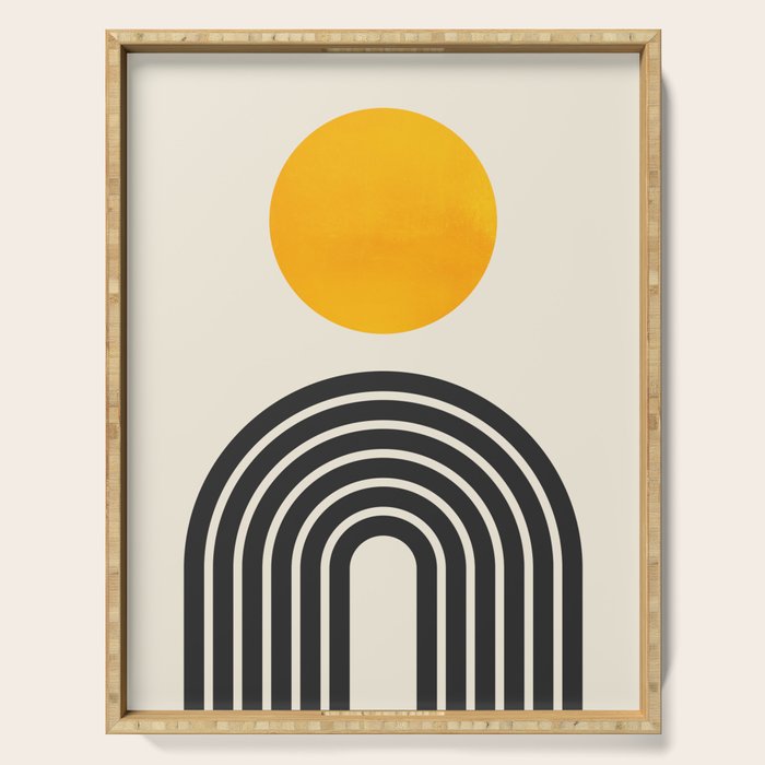 Gold Sun I: Mid-Century Modern Edition Serving Tray Gallery Image 1