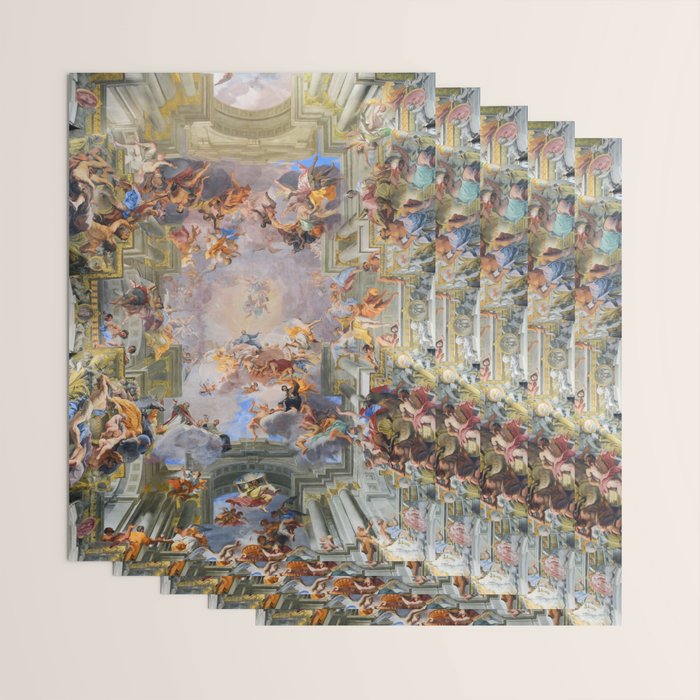 The Triumph Of St Ignatius Ceiling Painting Fresco Renaissance  Wrapping Paper Gallery Image 3