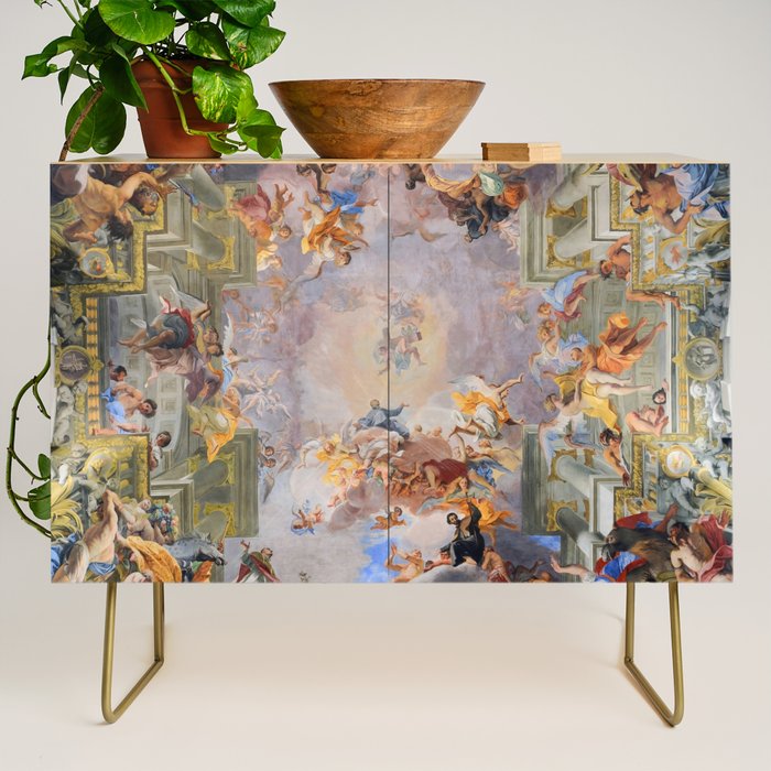 The Triumph Of St Ignatius Ceiling Painting Fresco Renaissance  Credenza Gallery Image 1