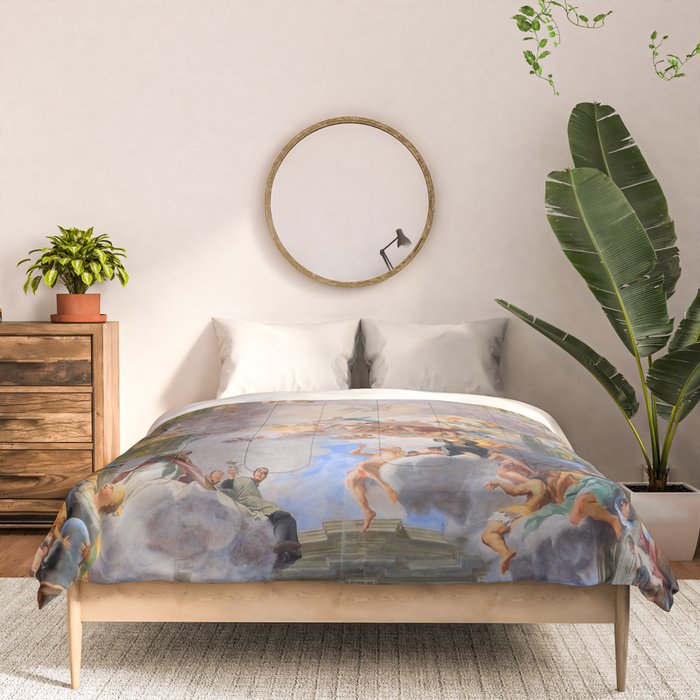 The Triumph Of St Ignatius Ceiling Painting Fresco Renaissance  Comforter Gallery Image 3