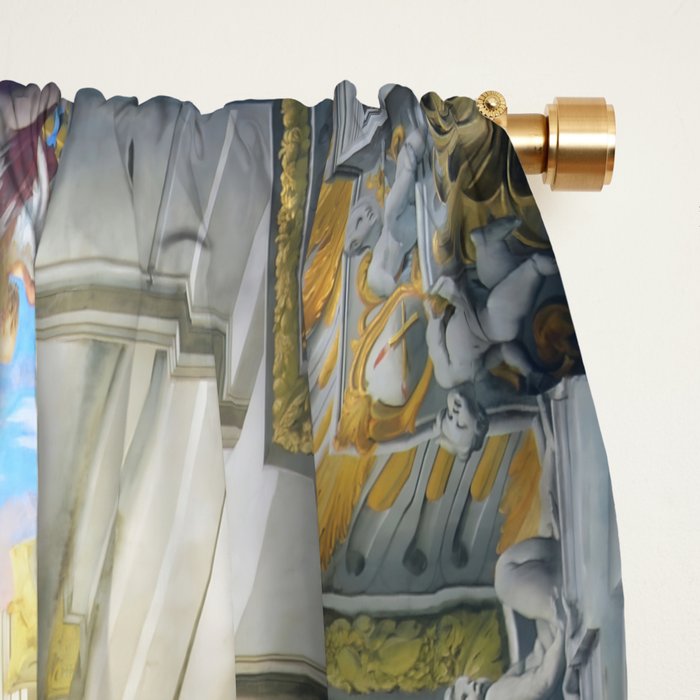 The Triumph Of St Ignatius Ceiling Painting Fresco Renaissance  Window Curtain Gallery Image 2