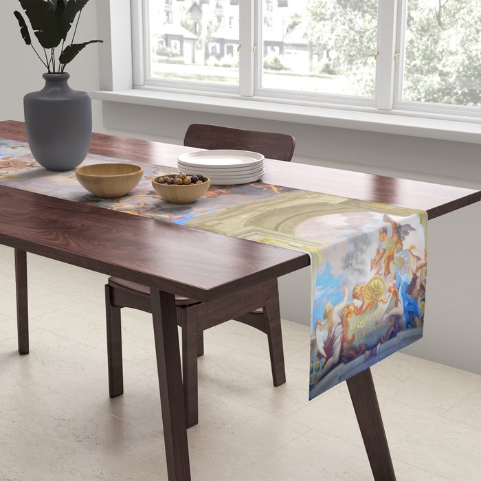 The Triumph Of St Ignatius Ceiling Painting Fresco Renaissance  Table Runner Gallery Image 2
