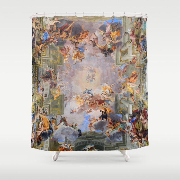 The Triumph Of St Ignatius Ceiling Painting Fresco Renaissance  Shower Curtain Gallery Image 1