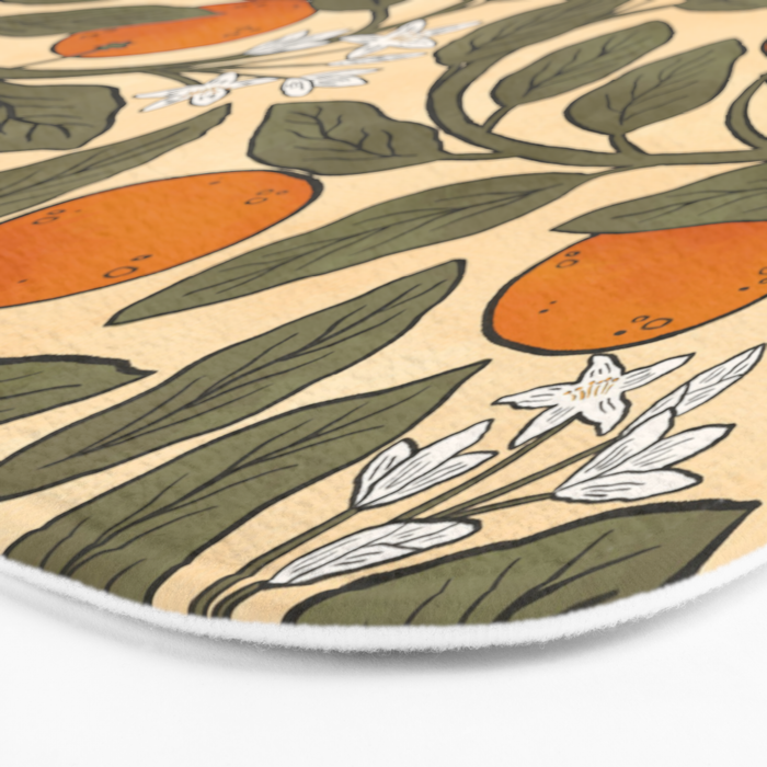 Art Nouveau Oranges Bath Mat Gallery Image 3