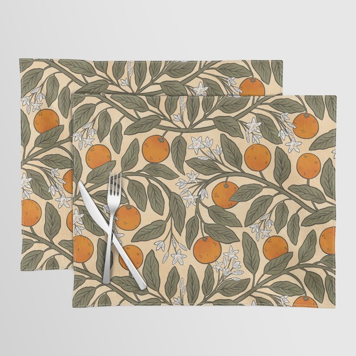 Art Nouveau Oranges Placemat Gallery Image 1