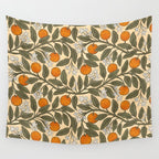 Art Nouveau Oranges Wall Tapestry Gallery Image 4