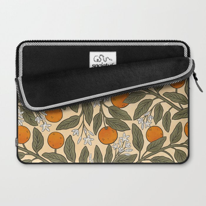 Art Nouveau Oranges Laptop Sleeve Gallery Image 2