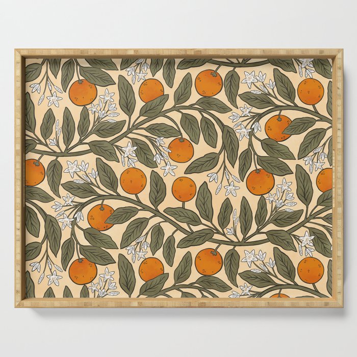 Art Nouveau Oranges Serving Tray Gallery Image 1