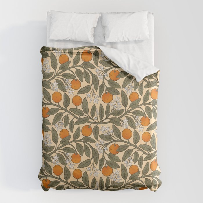 Art Nouveau Oranges Duvet Cover Gallery Image 6