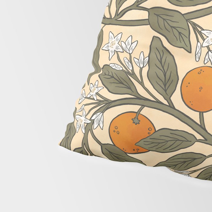 Art Nouveau Oranges Pillow Sham Gallery Image 4
