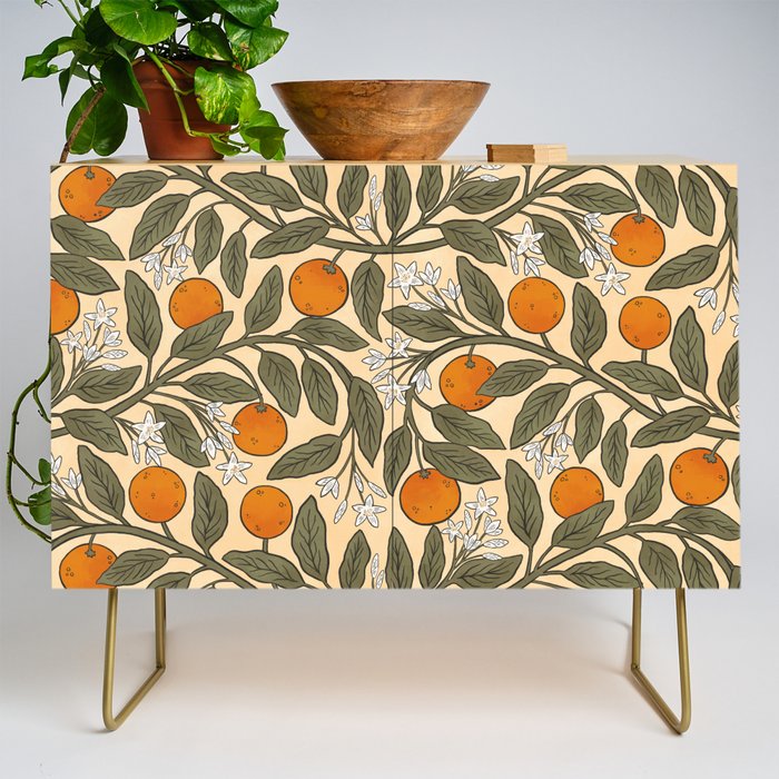Art Nouveau Oranges Credenza Gallery Image 1