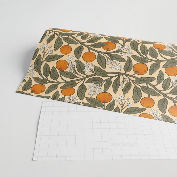 Art Nouveau Oranges Wrapping Paper Gallery Image 2